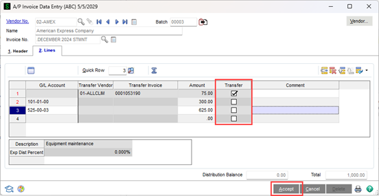 How To Transfer An Accounts Payable Invoice To A Credit Card Vendor In ...