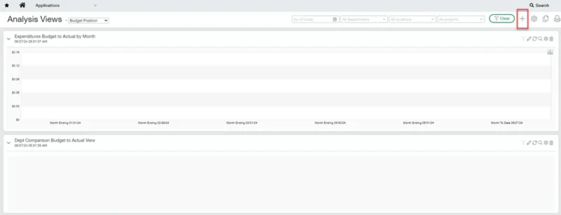 Analysis View - Plus Button Analysis View - Plus Button