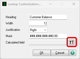 Calculated Field Builder button