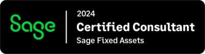 Sage Fixed Assets Certified Implementation Consultant Certification Badge