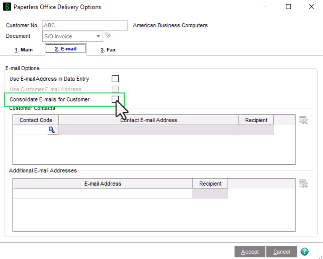 New Consolidated Emails Feature in Sage 100 2026 New Consolidated Emails Feature in Sage 100 2026