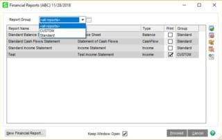 Customize Standard Financial Statements In Sage 100 | DWD Technology Group