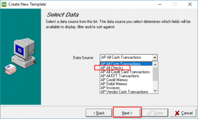 Exporting Positive Pay Data from BusinessWorks - Select Data