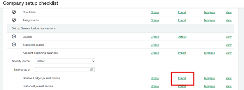 Company Setup Checklist - Import Link Company Setup Checklist - Import Link