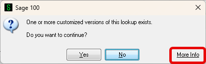 Individual User Message for Custom Lookups - More Info