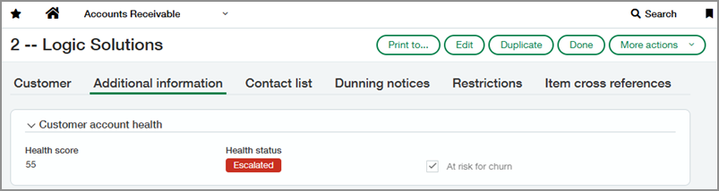 Logic Solutions - Additional Information - Customer Account Health Logic Solutions - Additional Information - Customer Account Health