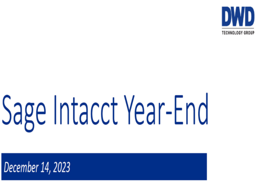 Sage Intacct Year-End Tips Live Webcast