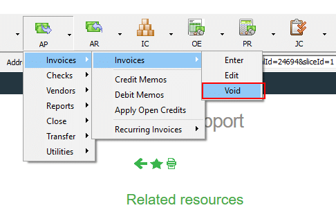 Making Corrections on AP in Sage BusinessWorks - Invoice-Void