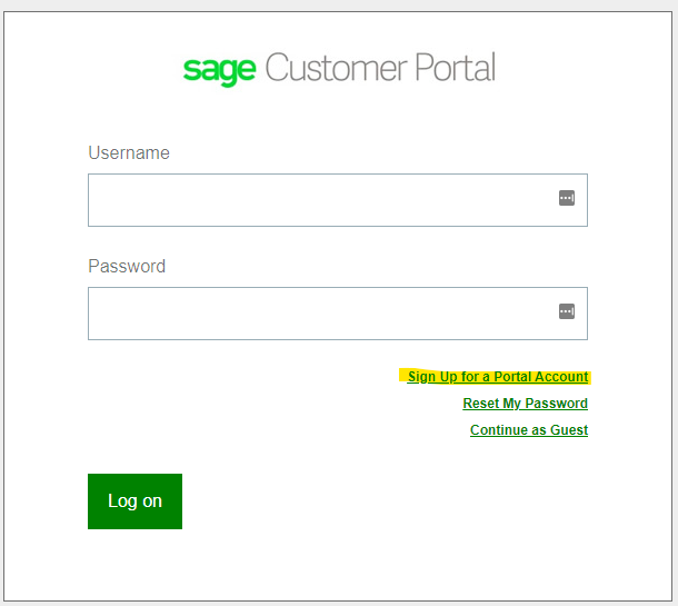 Customer Portal Login