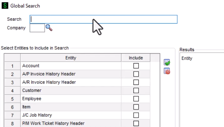 New Global Search in Sage 100 2026 New Global Search in Sage 100 2026