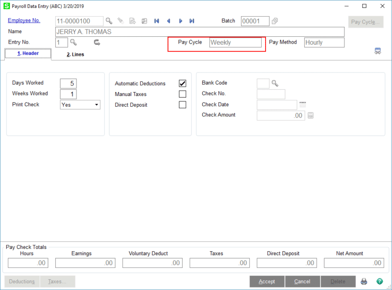 Batch Processing In Sage 100 V2018 Payroll 2.0 | DWD Technology Group