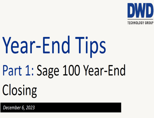 Sage 100 Year-End Tips Live Webcast