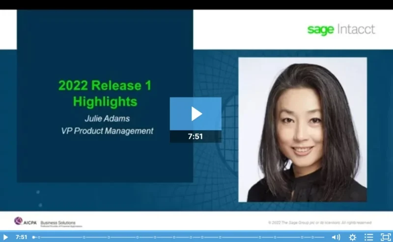 Sage Intacct 2022 R1