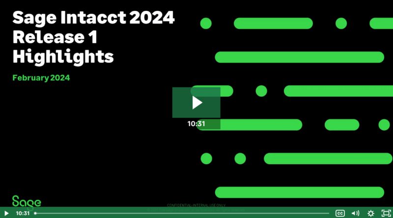 Sage Intacct 2024 Release 1 Highlights