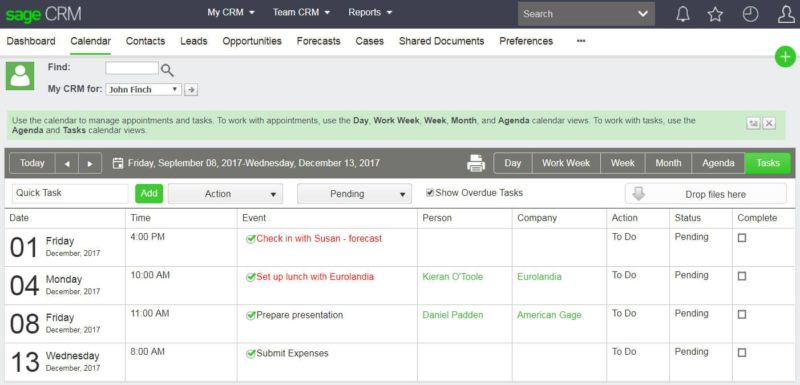 Sage CRM 2018 Enhancements