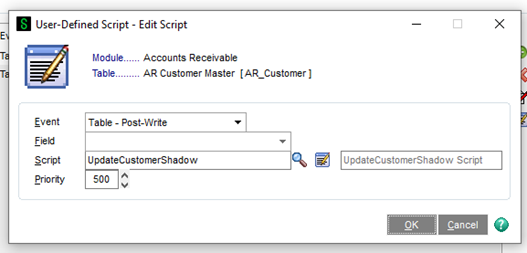 Table – Post Write - UpdateCustomerShadow Table – Post Write - UpdateCustomerShadow