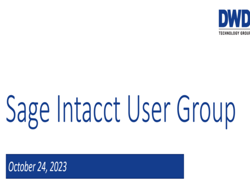Sage Intacct User Group Live Webcast