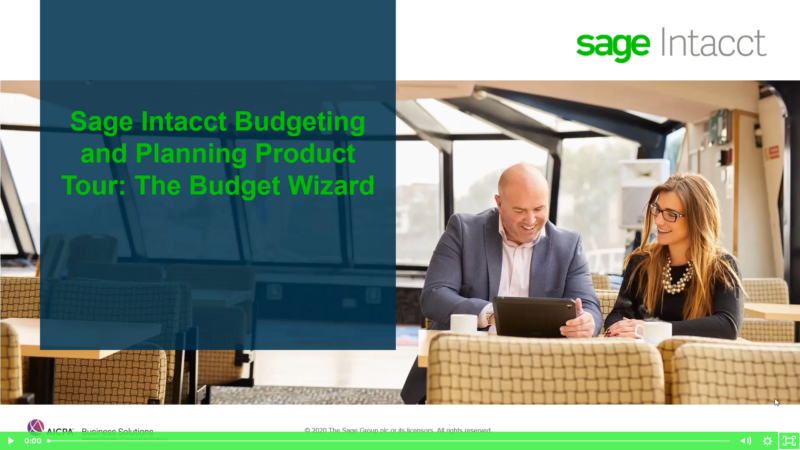 Video: Sage Intacct Budgeting and Planning Product Tour: The Budget Wizard