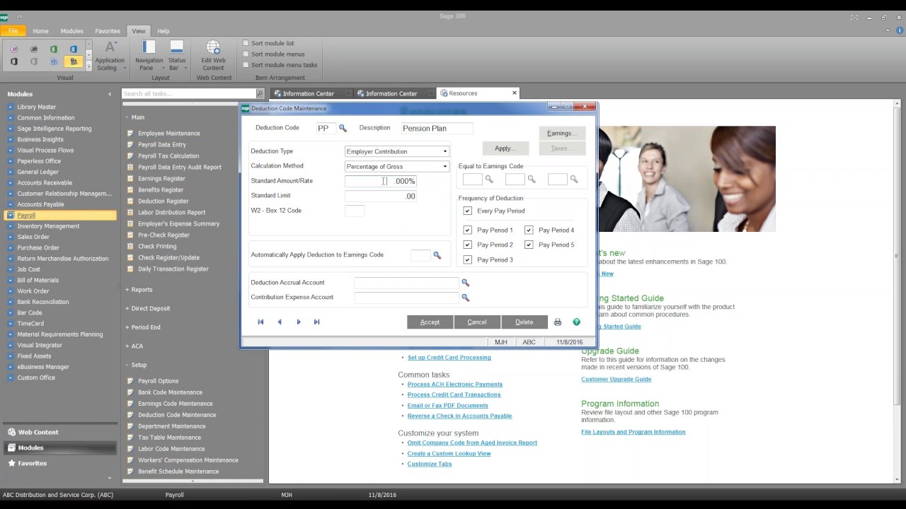 How To Set Up An Employer Contribution In Sage 100 | DWD Technology Group