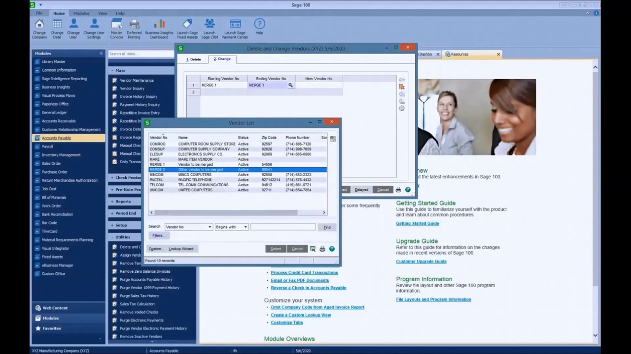 How To Use The Delete And Change Vendors Utility In Sage 100 | DWD ...