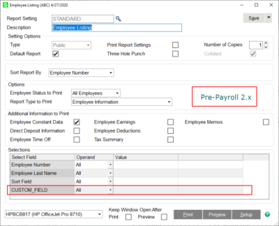 New Features in Sage 100 Payroll Reports with Payroll 2.x - B